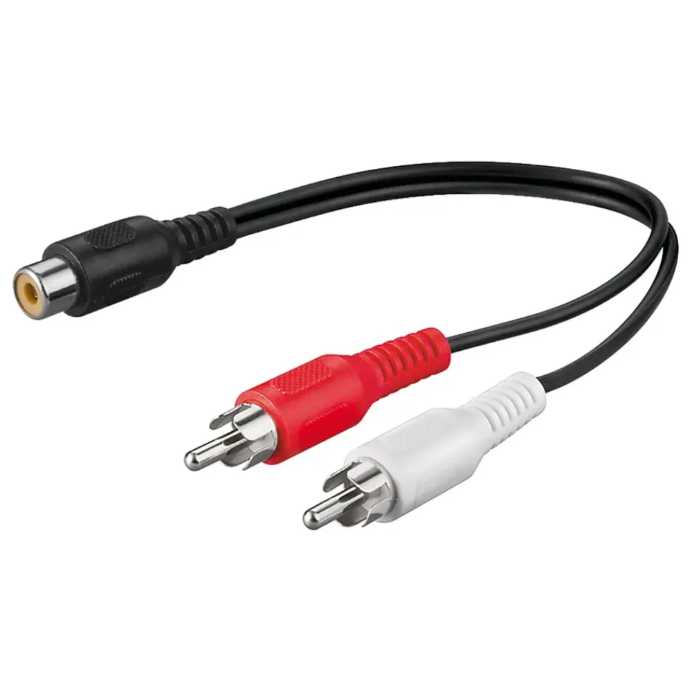Kjell Lyd- & Videokabler|Kabler For Lyd|Adapter for subwoofer 2x hann