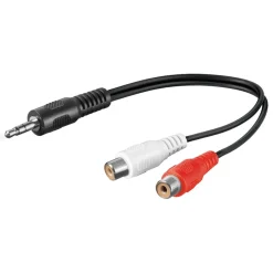 Kjell Lyd- & Videokabler|Adapterkabel 3,5 mm-hann til RCA 1,5 m