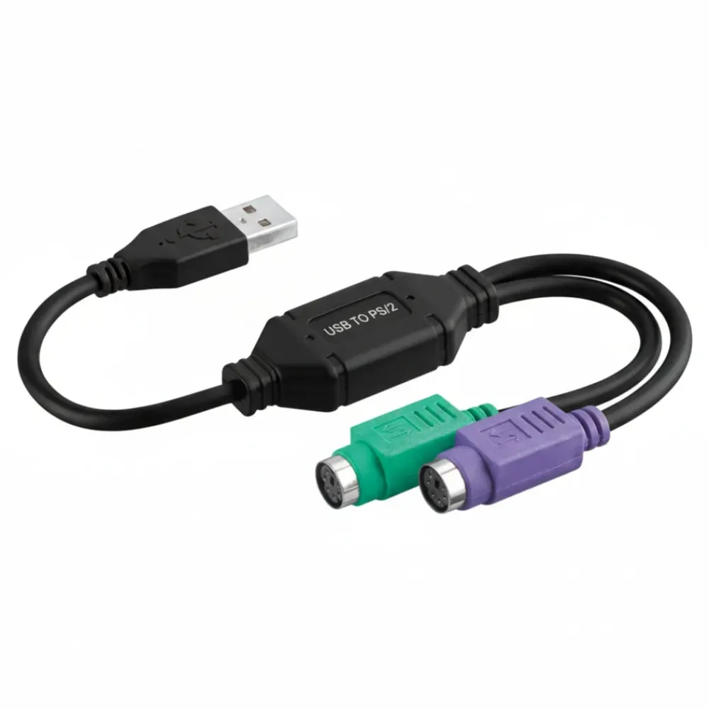 Kjell Kabler Og Adaptere|Kabler Til Datamaskin|Adapterkabel USB-A-hann til 2x PS/2-hunner 0,3 m