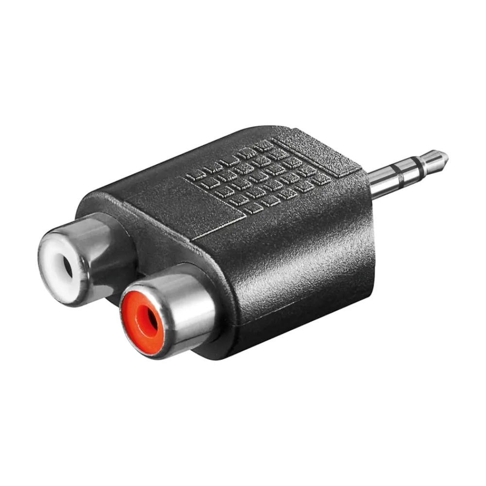 Kjell Lyd- & Videokabler|Adapter 3,5 mm til 2 x RCA