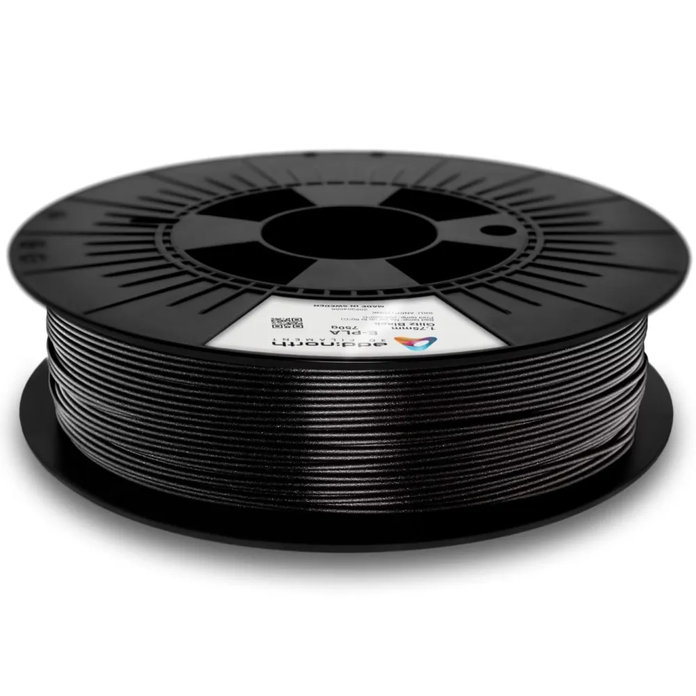 Addnorth 3D-Skriver|E-PLA-filament for 3D-skriver 1,75 mm Glitz Black