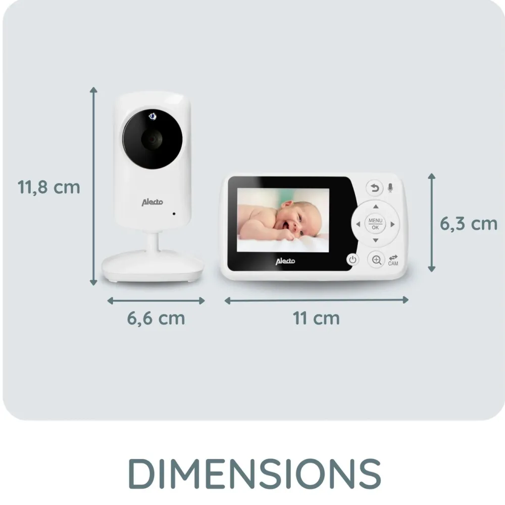 Alecto Barn Og Baby|Videobabyvakt med 2,4-tommers fargeskjerm