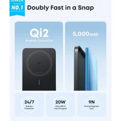 Anker Powerbank|Mobiltelefonladere|MagGo Powerbank Slim 5k