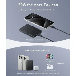 Anker Mobiltelefonladere|MagGo Powerbank Slim 10000mah