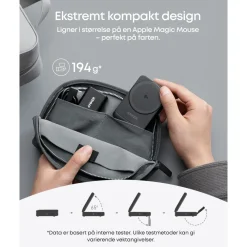 Anker Iphone-Tilbehør|Hjemmekontor|MagGo Trådløs og sammenleggbar 3-i-1-ladestasjon