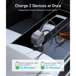 Anker Mobiltelefonladere|Nano Car Charger 75W