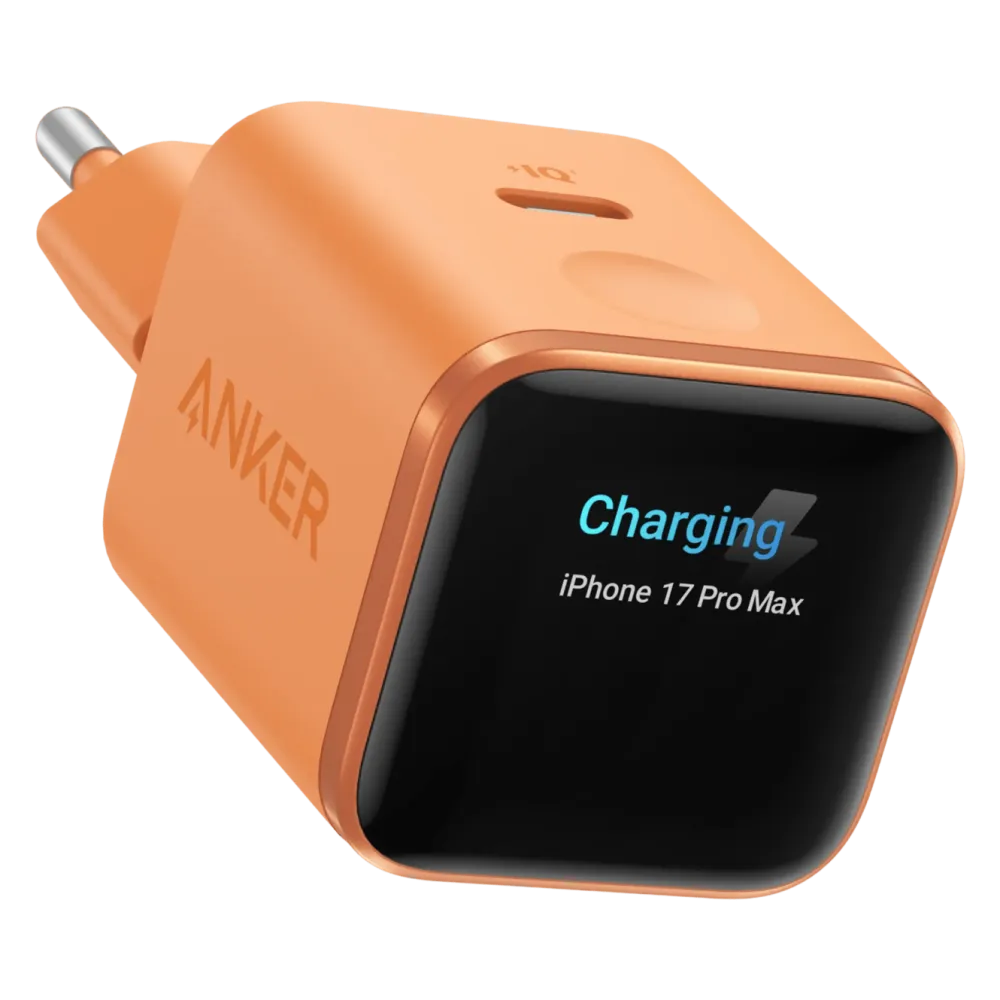 Anker Mobiltelefonladere|Nano Charger 45 W USB-C-lader med smart display