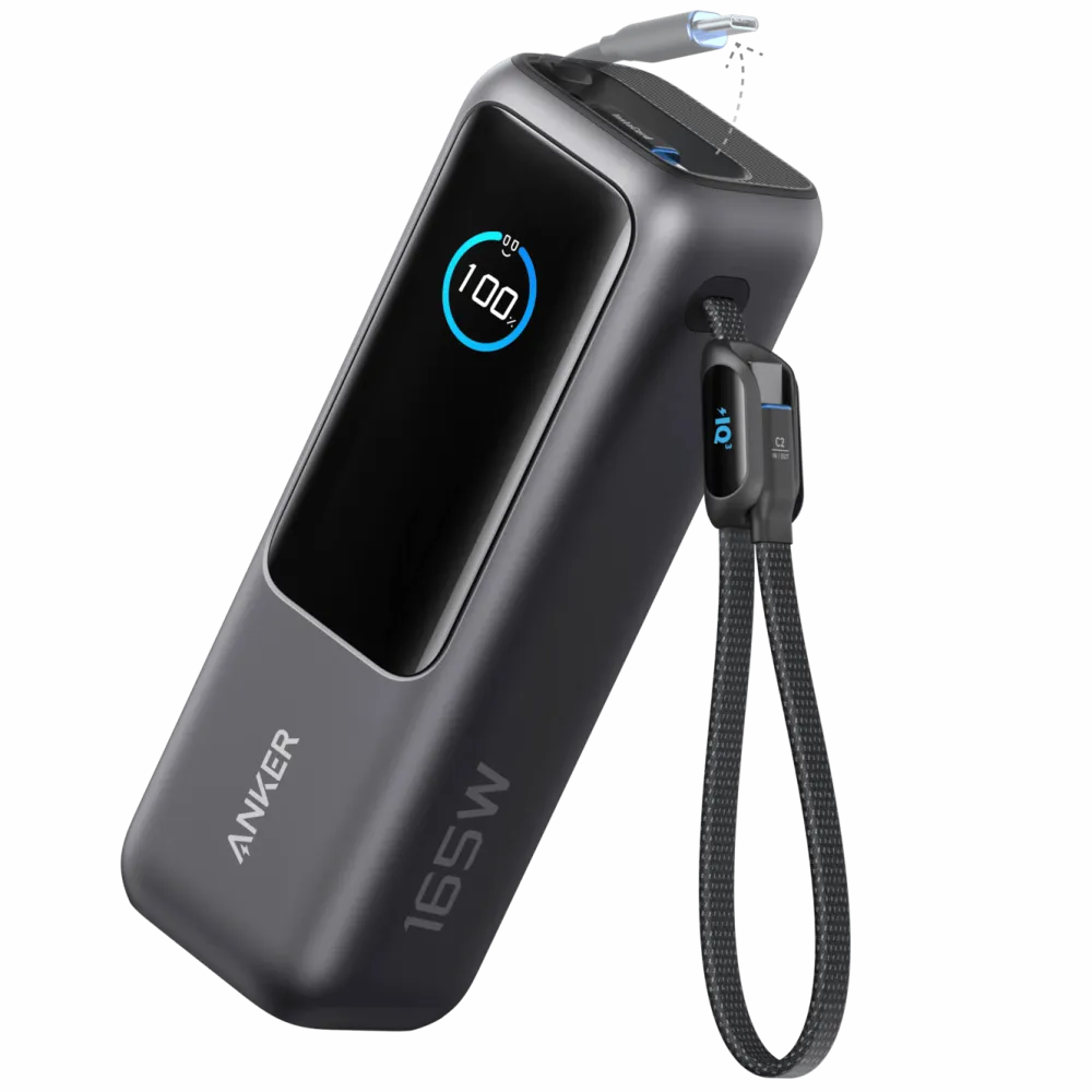 Anker Powerbank|Powerbank 165 W 25000 mAh med kabler