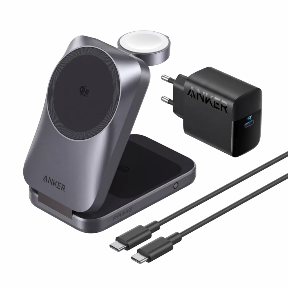 Anker Kalkulator|Makuleringsmaskiner|Prime Foldable trådløs ladestasjon 3-i-1 MagGo
