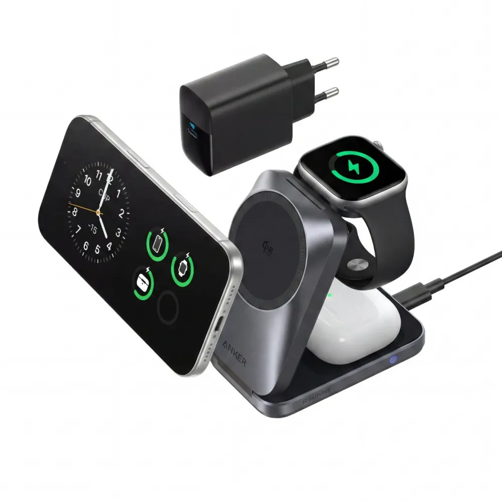 Anker Kalkulator|Makuleringsmaskiner|Prime Foldable trådløs ladestasjon 3-i-1 MagGo