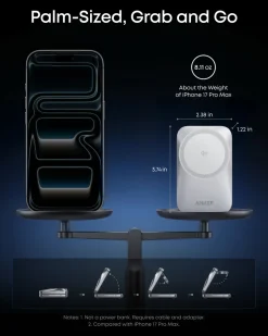 Anker Hjemmekontor|Mobiltelefonladere|Prime Foldable trådløs ladestasjon 3-i-1 MagGo