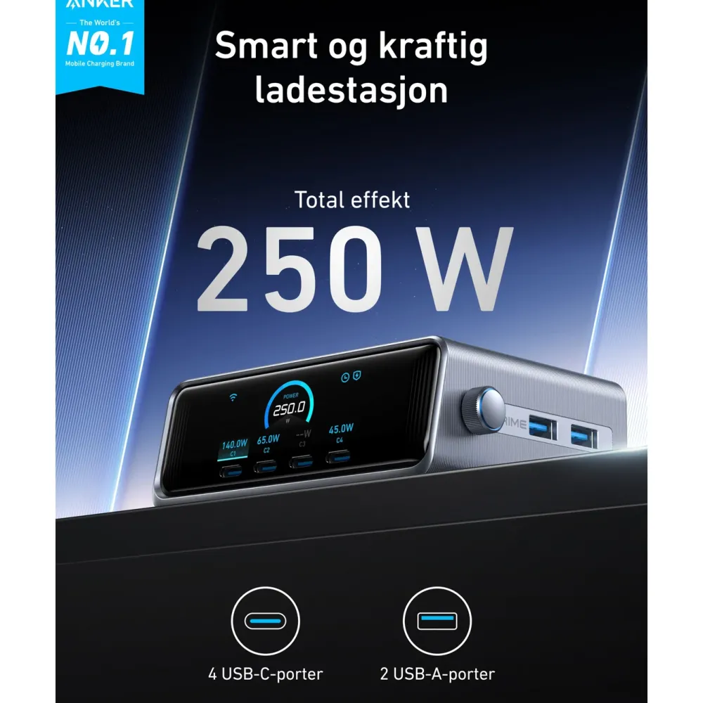 Anker Tilbehør Til Bærbar Pc|Prime 250W GaN Charger