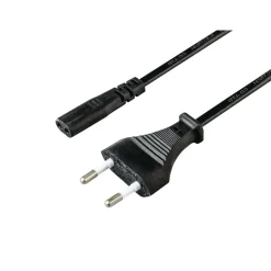 Kjell Strømledninger|Kabler Og Adaptere|Apparatkabel C1 svart 2 m
