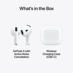 Apple Iphone-Tilbehør|Hodetelefoner Og Hodesett|AirPods 4 med aktiv støydemping