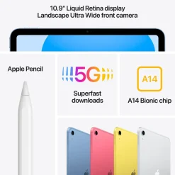 Apple Ipad Og Tilbehør|iPad (10:e gen.) 256 GB Wifi + Cellular Sølv