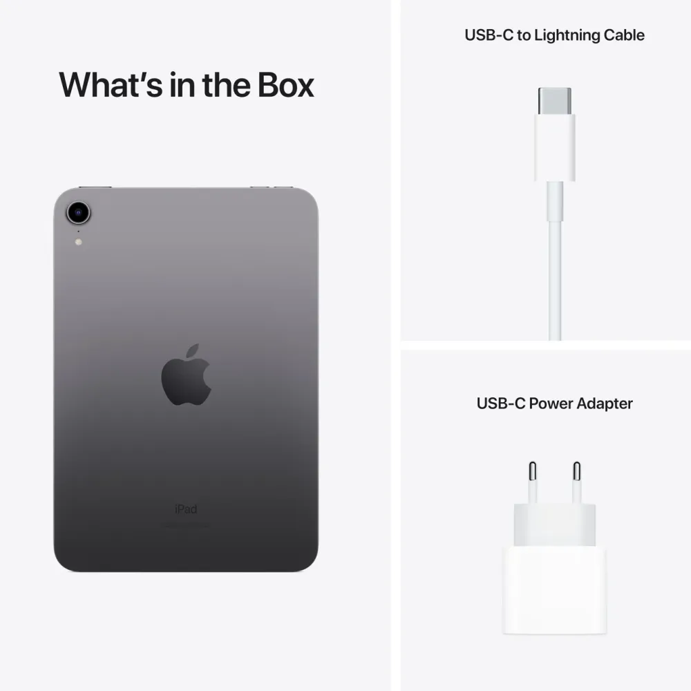 Apple Ipad Og Tilbehør|iPad mini (6:e gen.) 64 GB Wifi Stellargrå