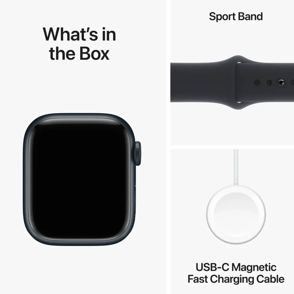 Apple Smartklokker Og Ringer|Watch Series 9 GPS + Cellular 41 mm Midnight M/L