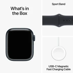 Apple Smartklokker Og Ringer|Watch Series 9 GPS + Cellular 41 mm Midnight S/M