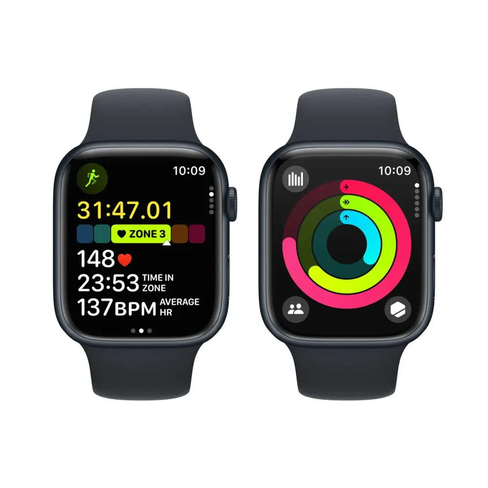 Apple Smartklokker Og Ringer|Watch Series 9 GPS 45 mm Midnight M/L