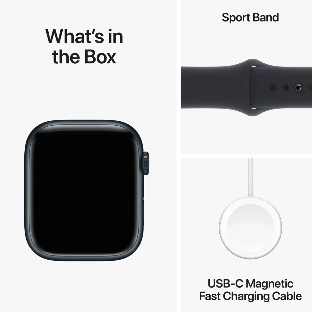 Apple Smartklokker Og Ringer|Watch Series 9 GPS 45 mm Midnight M/L