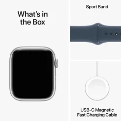 Apple Smartklokker Og Ringer|Watch Series 9 GPS 45 mm Silver M/L