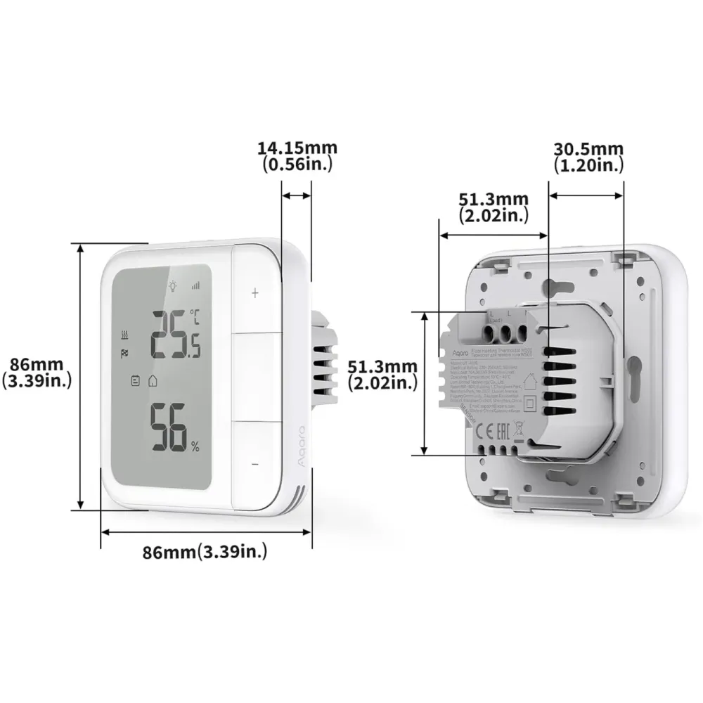 Aqara Temperaturkontroll|Floor Heating Thermostat W500 Hvit
