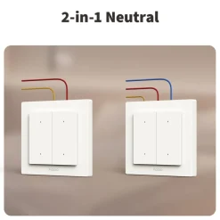 Aqara Fjernstrømbryter|Light Light Switch H2 EU – smart lysbryter med 1 kanal - Hvit