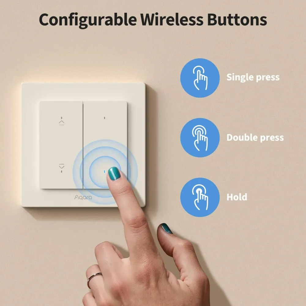 Aqara Smart Gardinkontroll|Shutter Switch H2 EU for rullegardiner og persienner