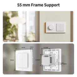 Aqara Smart Gardinkontroll|Shutter Switch H2 EU for rullegardiner og persienner
