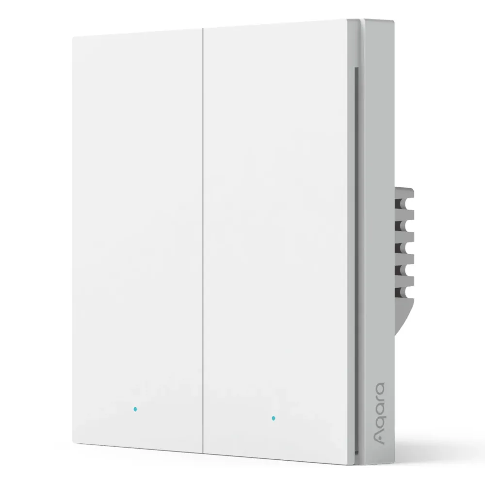 Aqara Fjernstrømbryter|Smart Wall Switch H1 Dobbel med nøytralleder