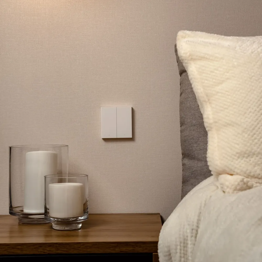 Aqara Fjernstrømbryter|Smart Wall Switch H1 Dobbel med nøytralleder