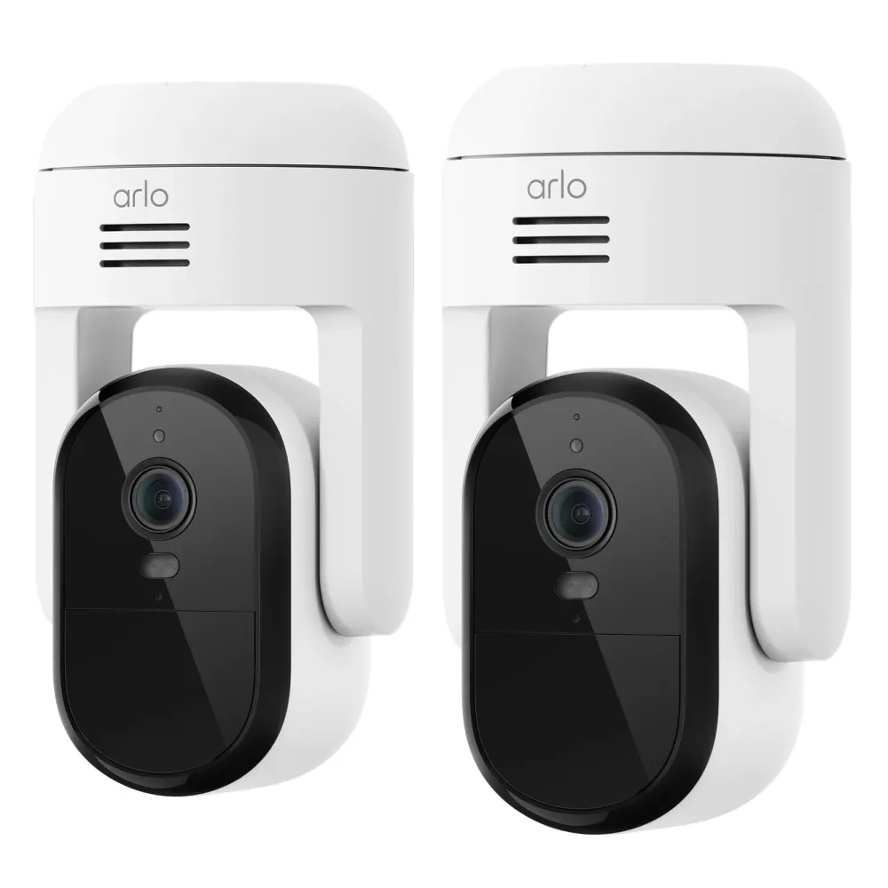 Arlo Kameraovervåking|Essential 3 HD PTZ – Nettdrevet overvåkingskamera 2-pk.