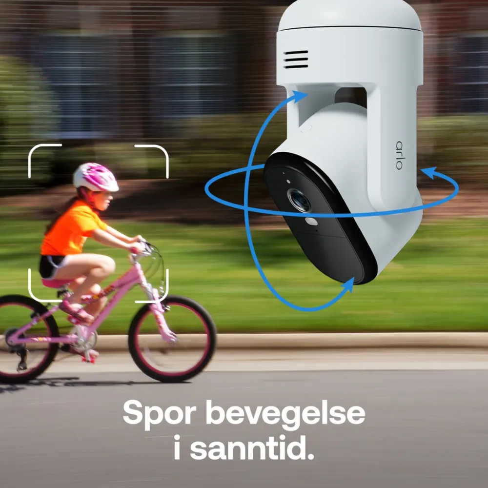 Arlo Kameraovervåking|Essential 3 HD PTZ – Nettdrevet overvåkingskamera 2-pk.