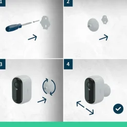 Arlo Kameraovervåking|Essential 2 HD – Trådløst overvåkingskamera 4-pk.