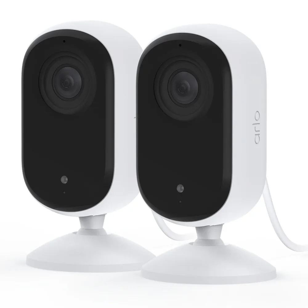 Arlo Kameraovervåking|Essential 2K Innendørskamera 2-pk.