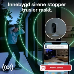 Arlo Kameraovervåking|Essential 3 2K – Overvåkingskamera innendørs 2-pk.