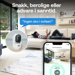 Arlo Kameraovervåking|Essential 3 2K PTZ – Overvåkingskamera innendørs 2-pk.