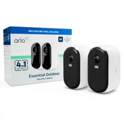 Arlo Kameraovervåking|Essential 2 2K – Trådløst overvåkingskamera 2-pk.