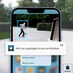 Arlo Smart Dørklokke|Smart Dørklokke|Essential 2K Trådløs videodørklokke med Chime 2