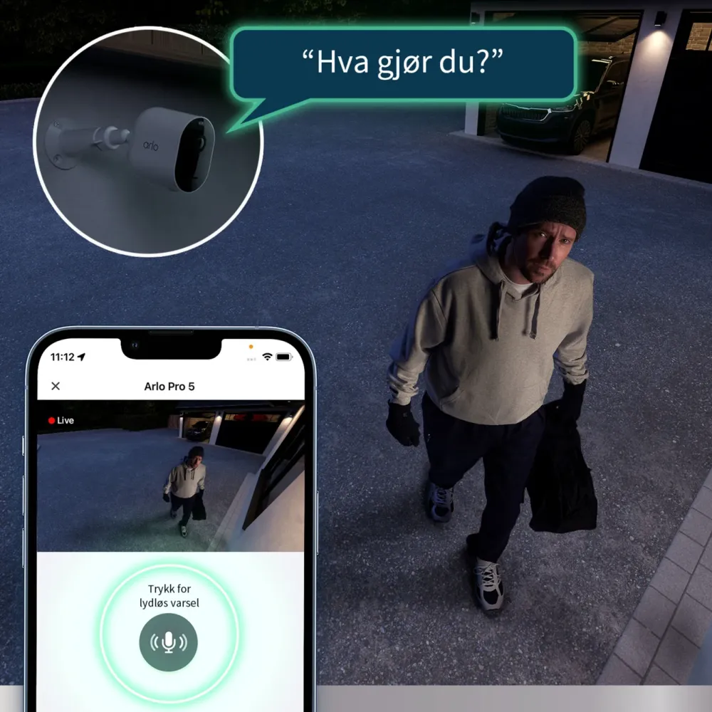 Arlo Kameraovervåking|Pro 5 Spotlight – Trådløst overvåkingskamera 4-pk.