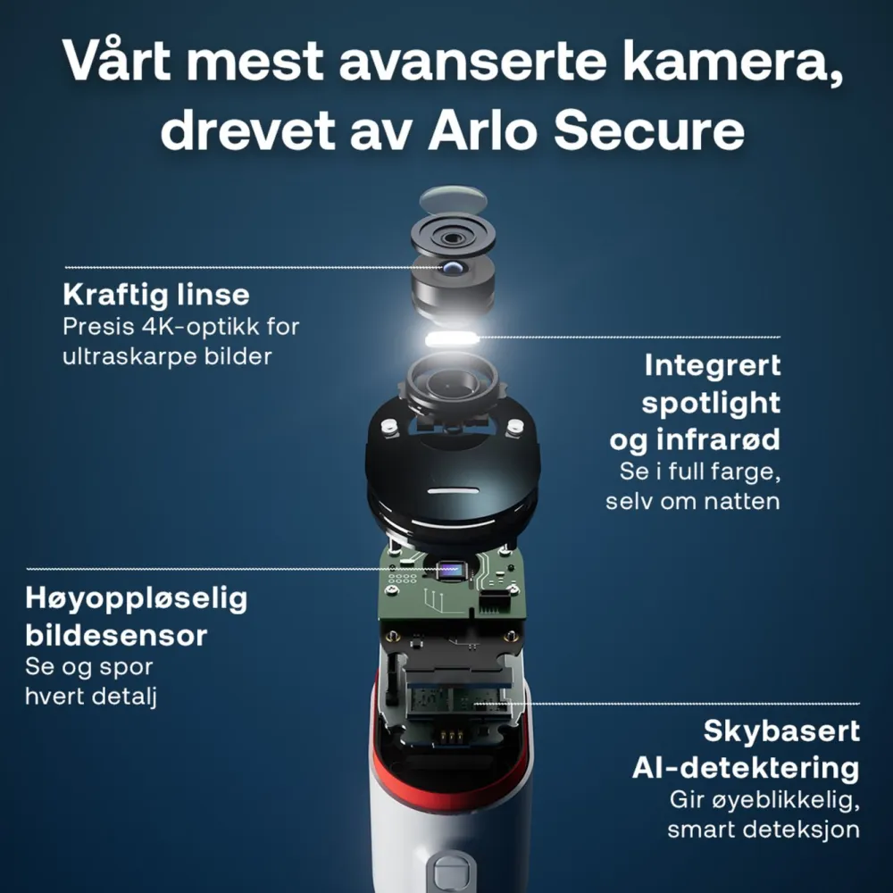 Arlo Kameraovervåking|Ultra 3 4K – Trådløst overvåkingskamera 3-pk.