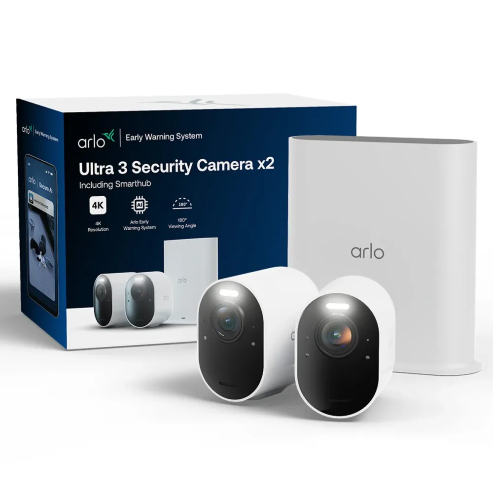 Arlo Kameraovervåking|Ultra 3 4K – Trådløst overvåkingskamera 2-pk.