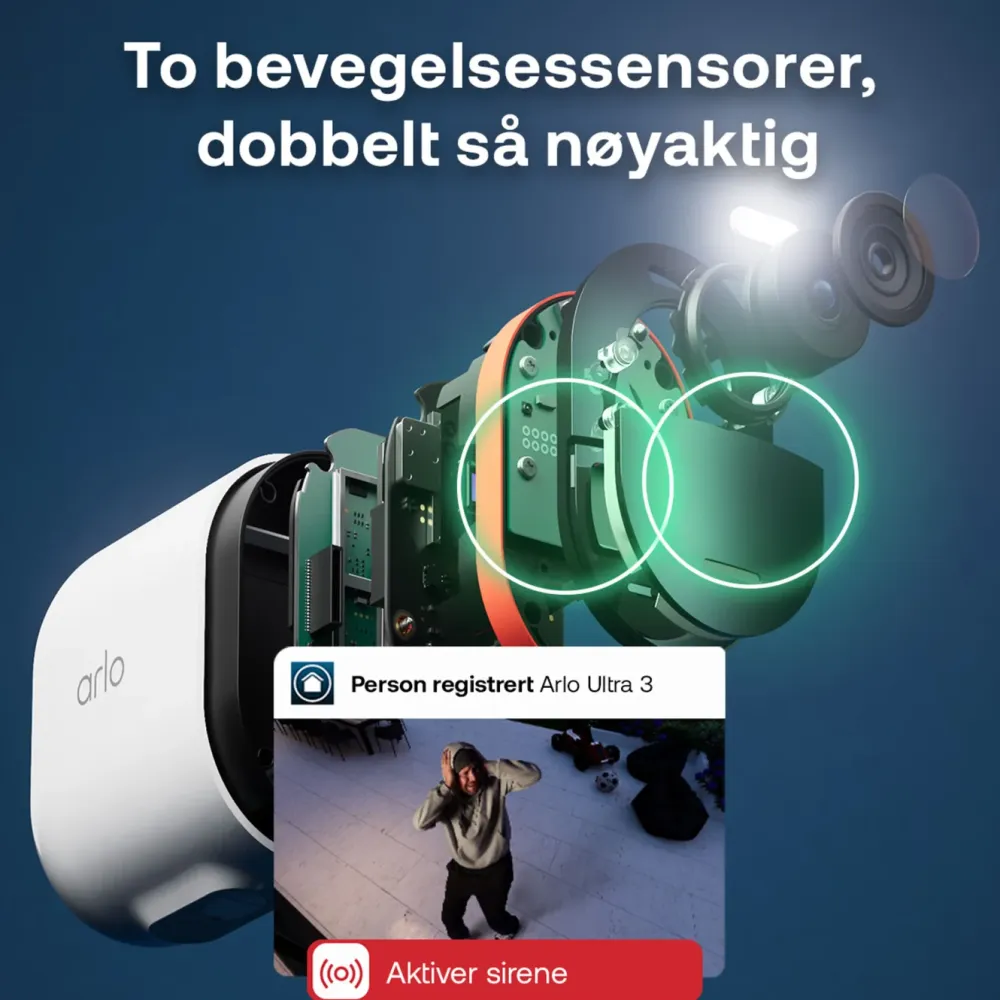 Arlo Kameraovervåking|Ultra 3 4K – Trådløst overvåkingskamera 2-pk.