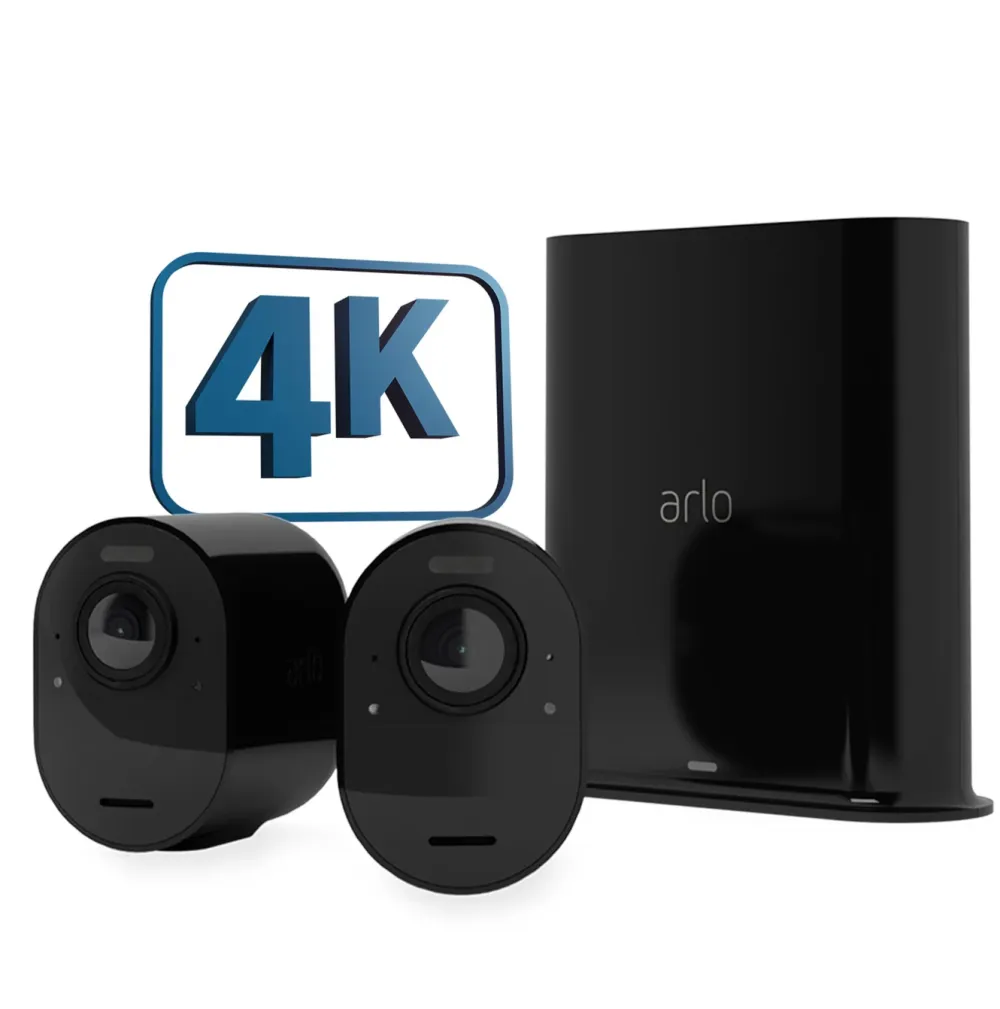 Arlo Kameraovervåking|Ultra 2 Spotlight – Trådløst overvåkingskamera 2-pk.