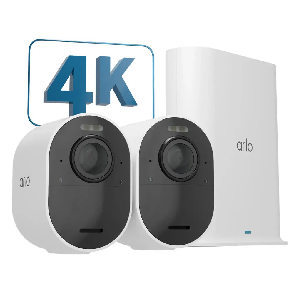Arlo Kameraovervåking|Ultra 2 Spotlight – Trådløst overvåkingskamera 2-pk.
