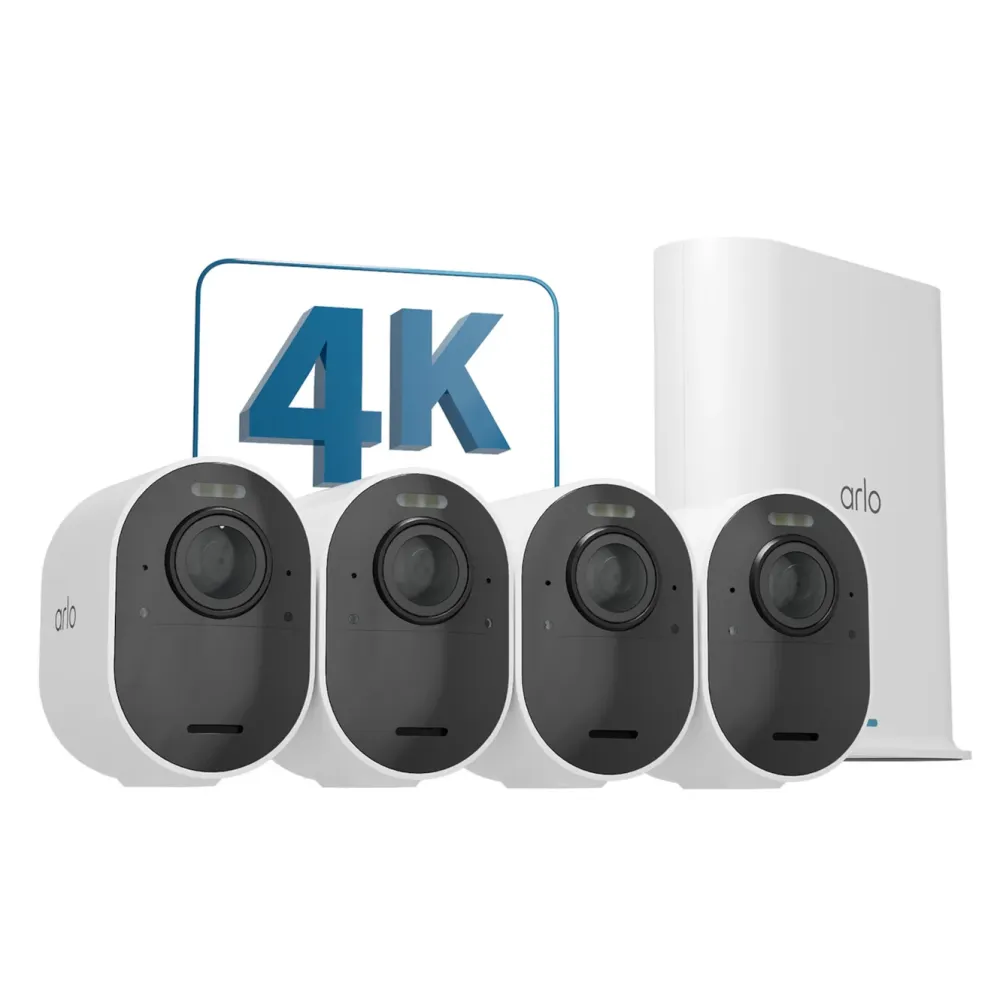 Arlo Kameraovervåking|Ultra 2 Spotlight – Trådløst overvåkingskamera 4-pk.