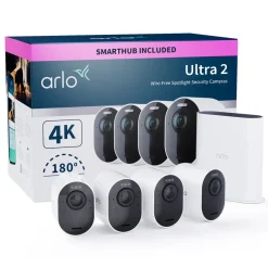 Arlo Kameraovervåking|Ultra 2 Spotlight – Trådløst overvåkingskamera 4-pk.
