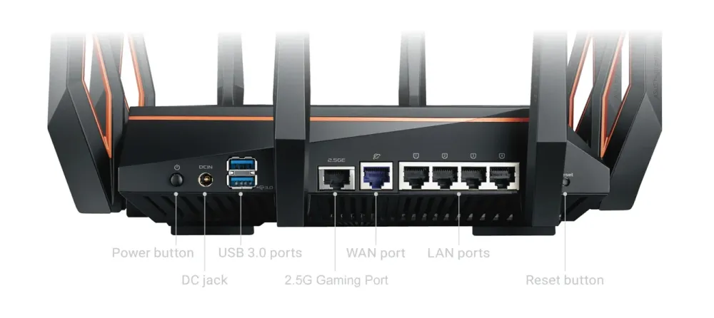 Asus Wifi-Routere|ROG Rapture GT-AX11000 Trådløs ruter