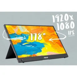Asus Mac-Tilbehør|Dataskjermer|ZenScreen Go MB16AWP Trådløs monitor 15,6
