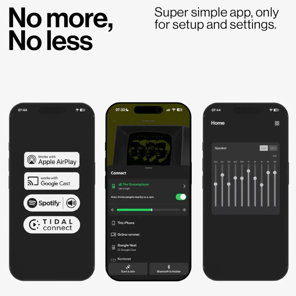 Atonemo Musikkspiller Og Radio|Streamplayer nettverksstreamer Svart